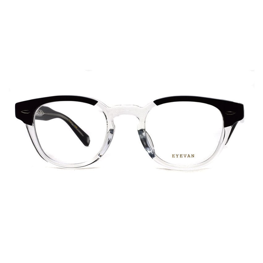 EYEVAN / WEBB / PBK/CRL ピアノブラック/クリアクリスタル メガネ