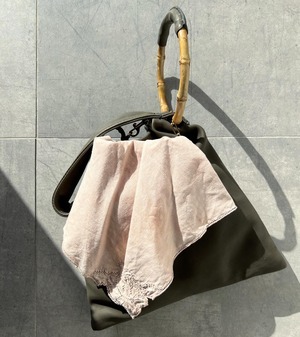 Ricamo - Leather Tote bag / Khaki