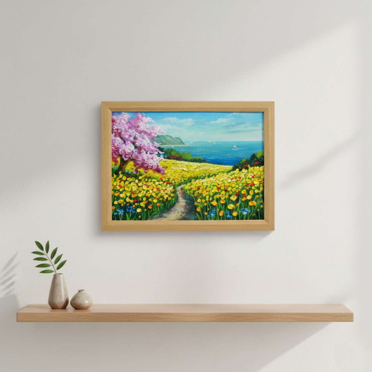 油絵/原画】希望の花咲く春の日｜春のインテリアを彩る油彩画 絵画