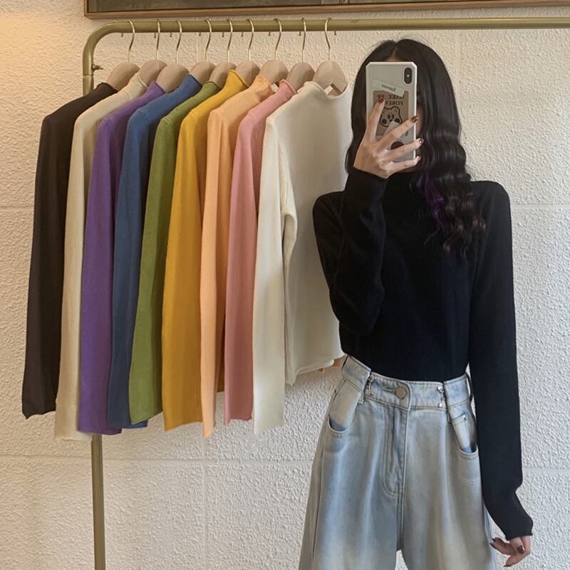 カラーブラックスプリングオータムニット 春物 秋物 試着室45664226614