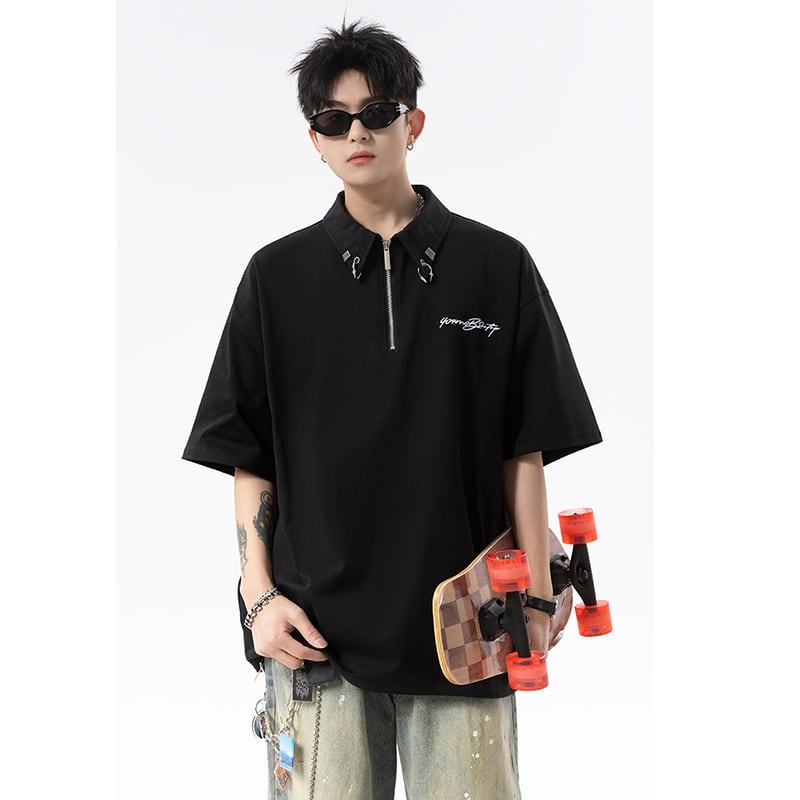 ♥存在感ある襟ポロシャツ！【V37シリーズ】☆POLOシャツ☆ 4color