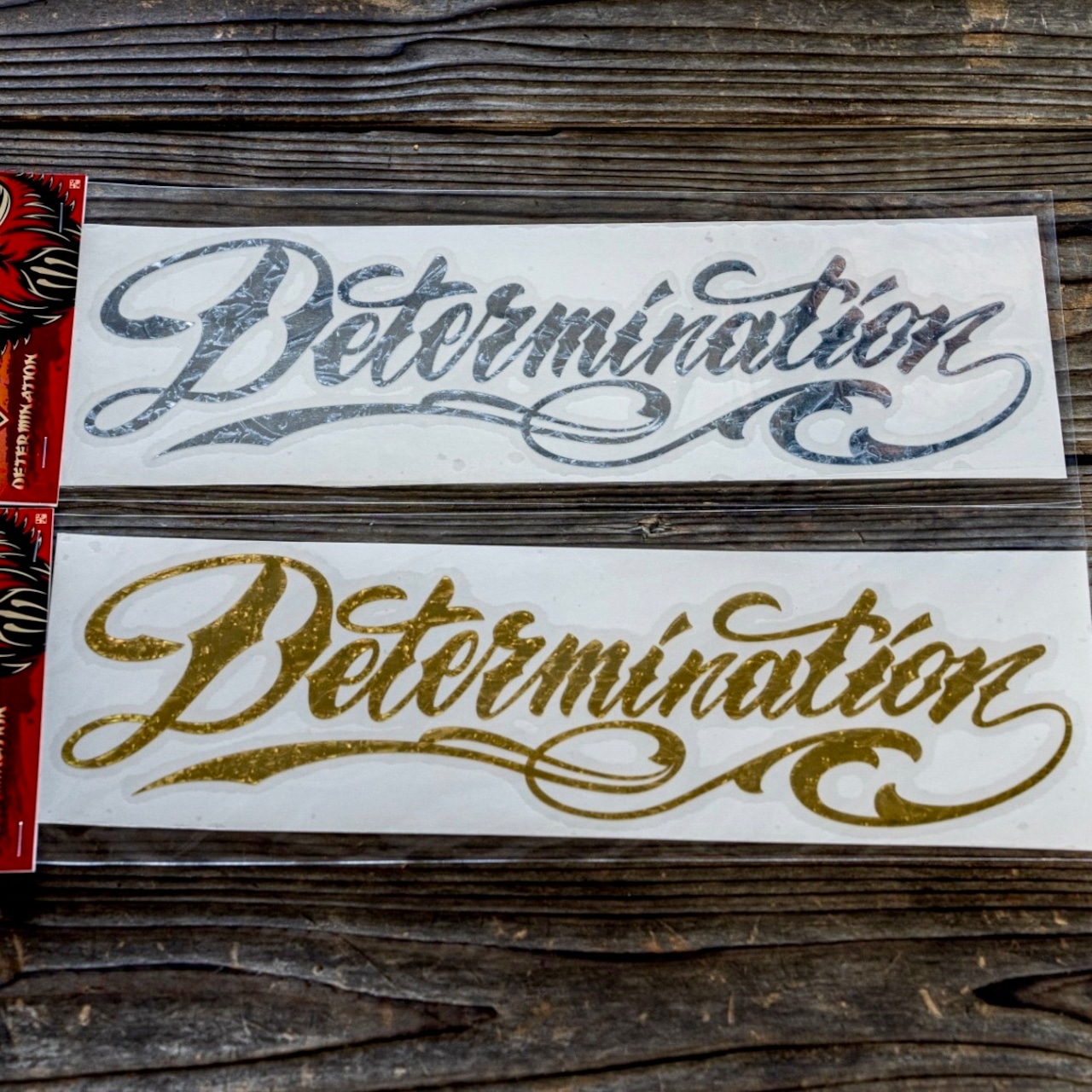 DETERMINATION logo Sticker 金箔・銀箔