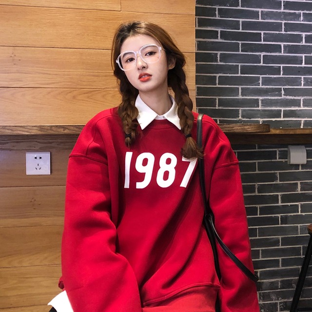 レッドベルベットセーター オータムウィンタールーズブラウス ストリート 秋物 冬物 スーパーモール75071645271