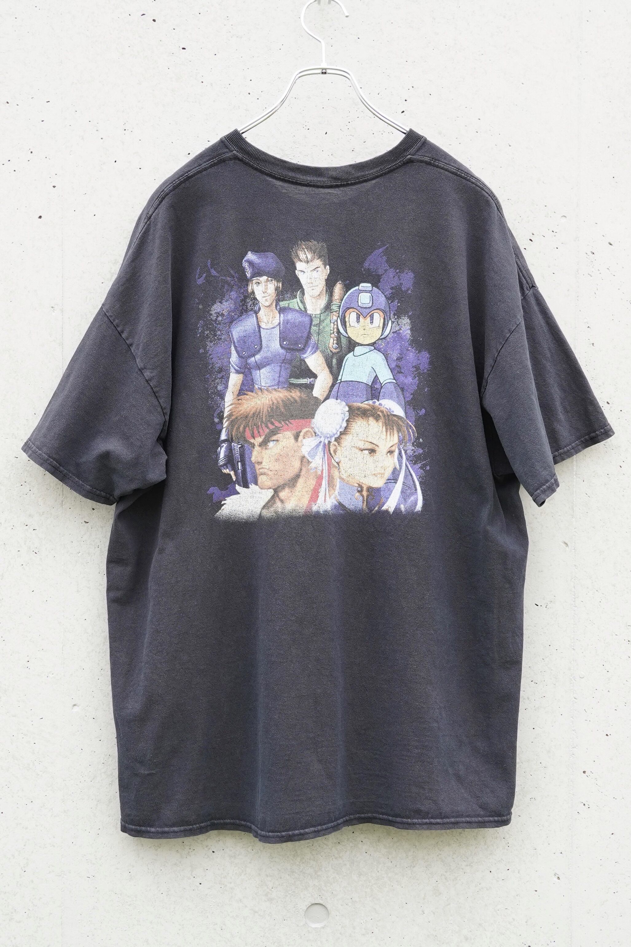 CAPCOM Heroes Faded Graphic T-Shirt | Resident Evil / Street Fighter / Mega Man | XL