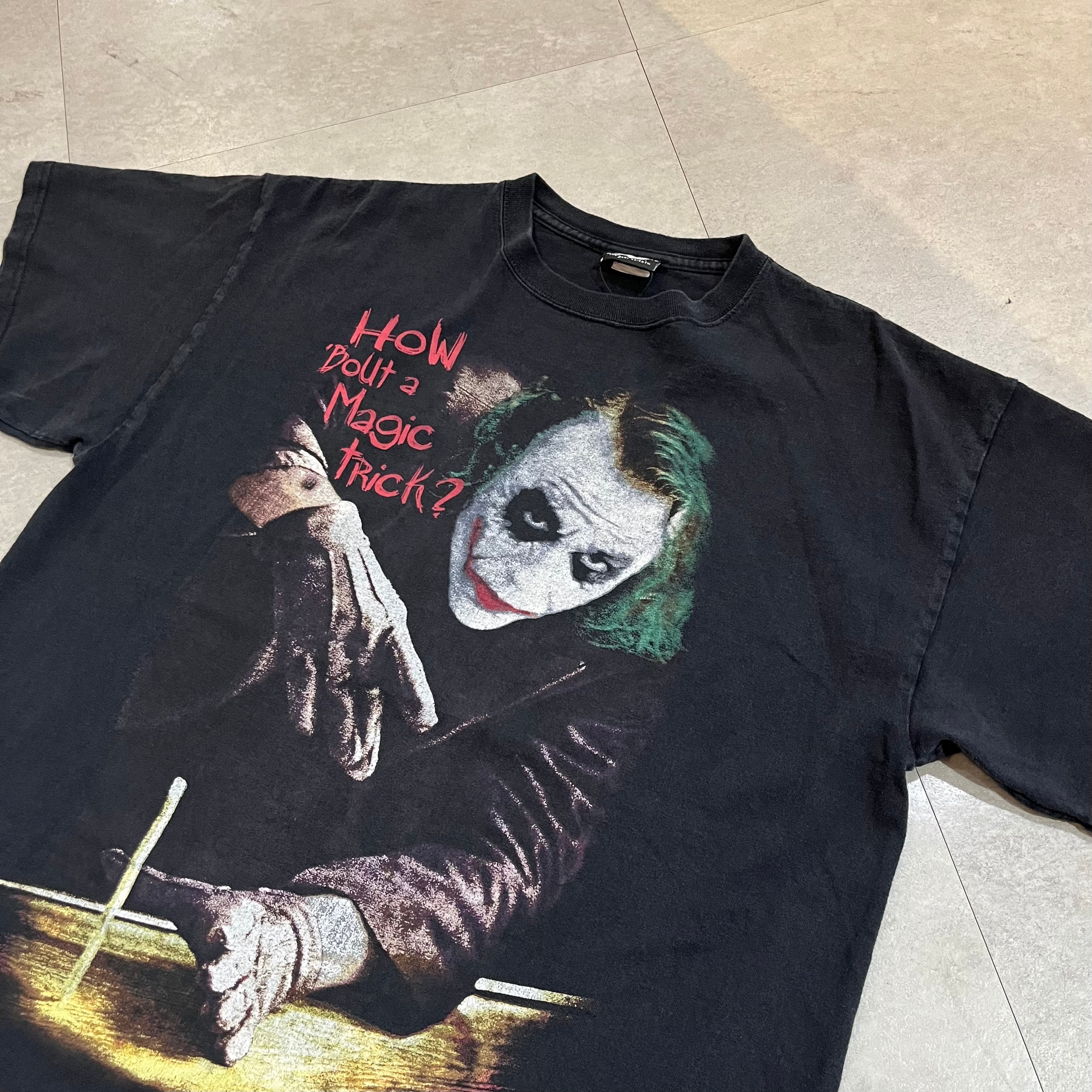 00s ダークナイトTシャツjoker ジョーカー ヒースレジャー バットマン