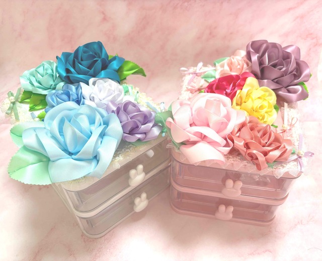 (レシピなし)【ローズガーデンペンケース キット♪】ハワイアンリボンレイ