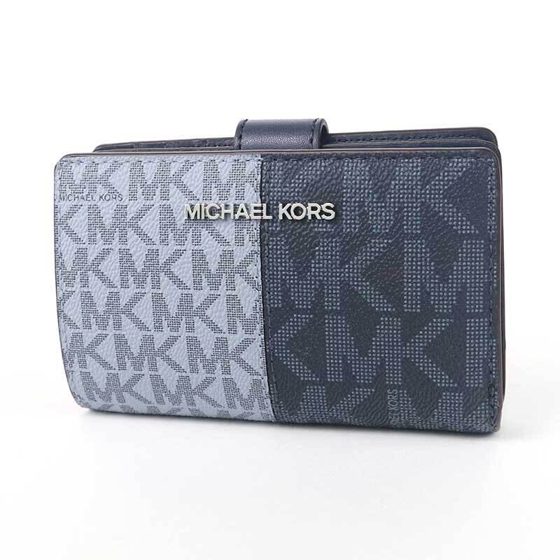 マイケルコース MICHAEL KORS 財布 二つ折り財布 レディース ネイビー マルチ コンパクト シンプル 35F4STVF6B NAVY MULTI