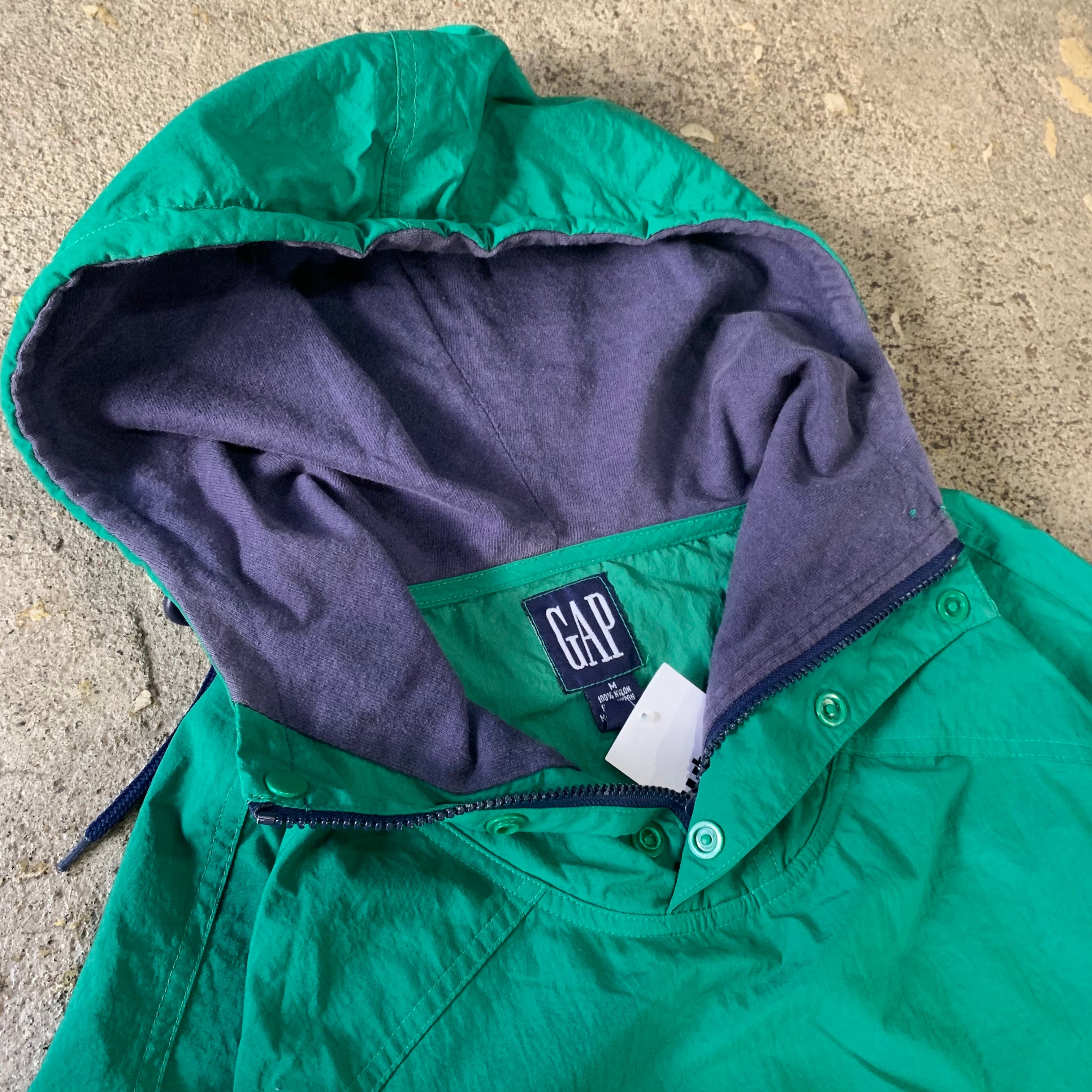 90s old GAP half zip nylon anorak | What