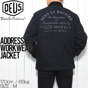 【送料無料】 Deus Ex Machina デウスエクスマキナ ADDRESS WORKWEAR JACKET ワークウェアジャケット コットンジャケット DMF86343 BLACKL [FB]