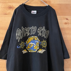 【Hanes】90s USA製 イルカ プリント Tシャツ XL オーバーサイズ アメリカ古着