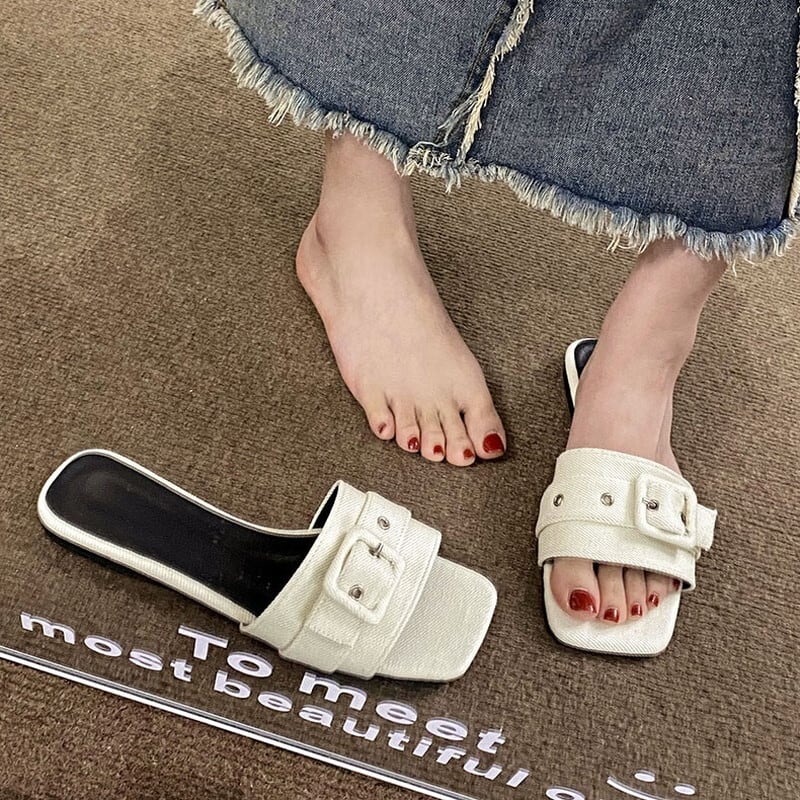 フロントベルトフラットサンダルV04158