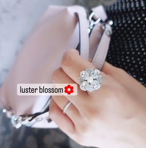 luster blossom ring◇crystal×silver◇