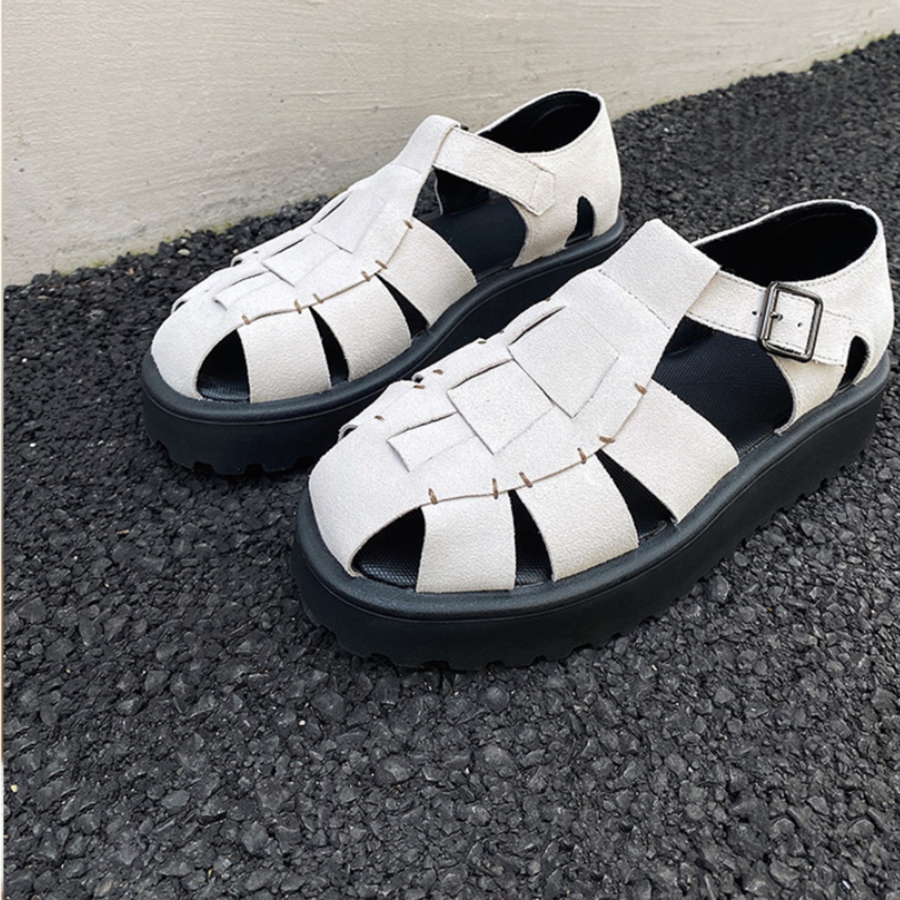 スウェード風グルカサンダル　0613