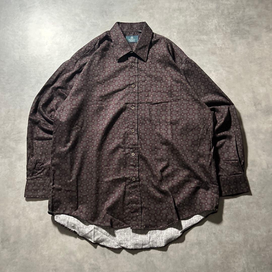 ヴィンテージ 和柄 ペイズリー レトロ パターン デザイン シャツ