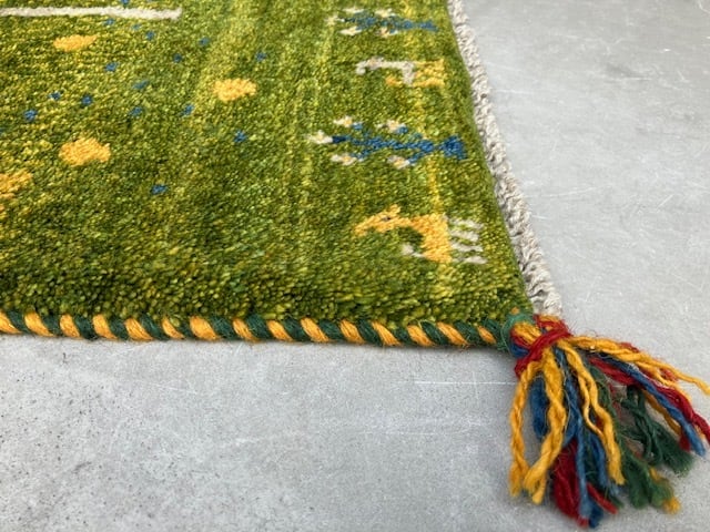 ペルシャ絨毯　ギャッベ　サイズ約52×77㎝ - 画像3