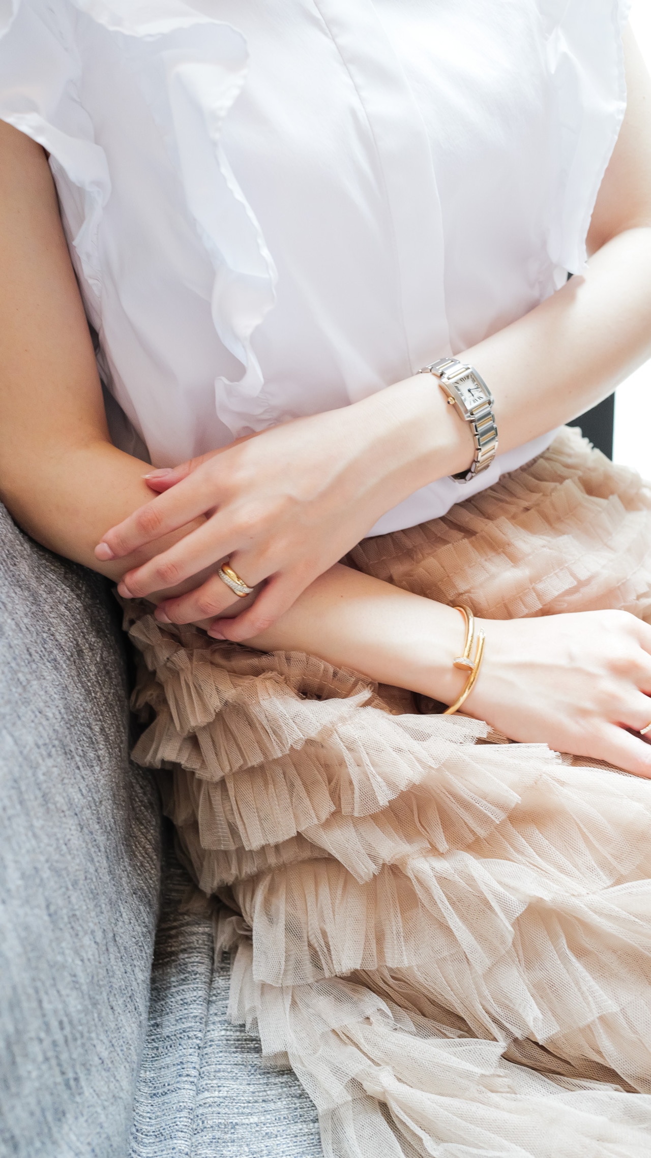 カルティエ タンクフランセーズ SM コンビ