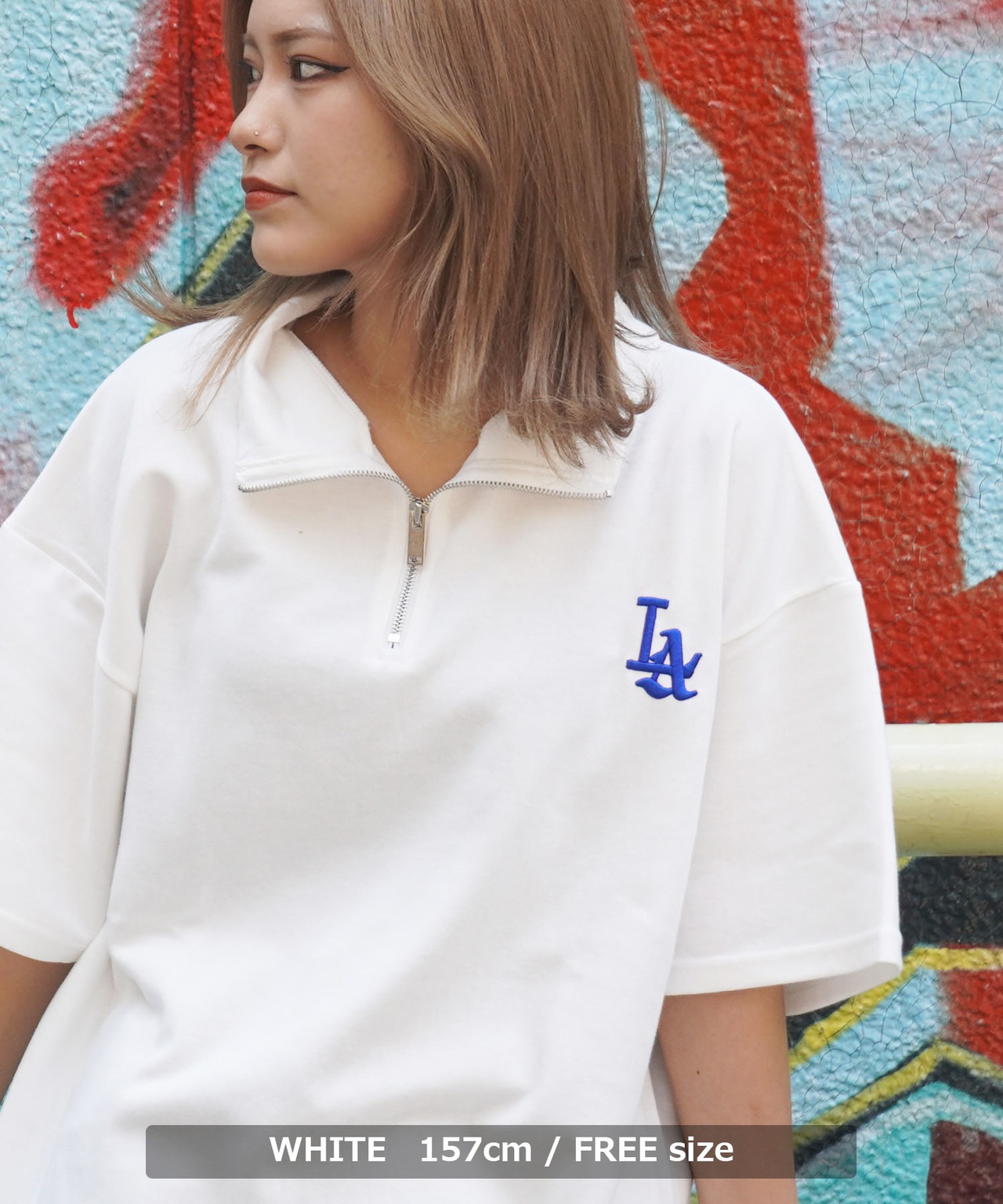 ＼SALE／◆LA ハーフジップ Tシャツ◆SG-T23025