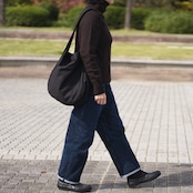 Cotton Hobo bag ブラック