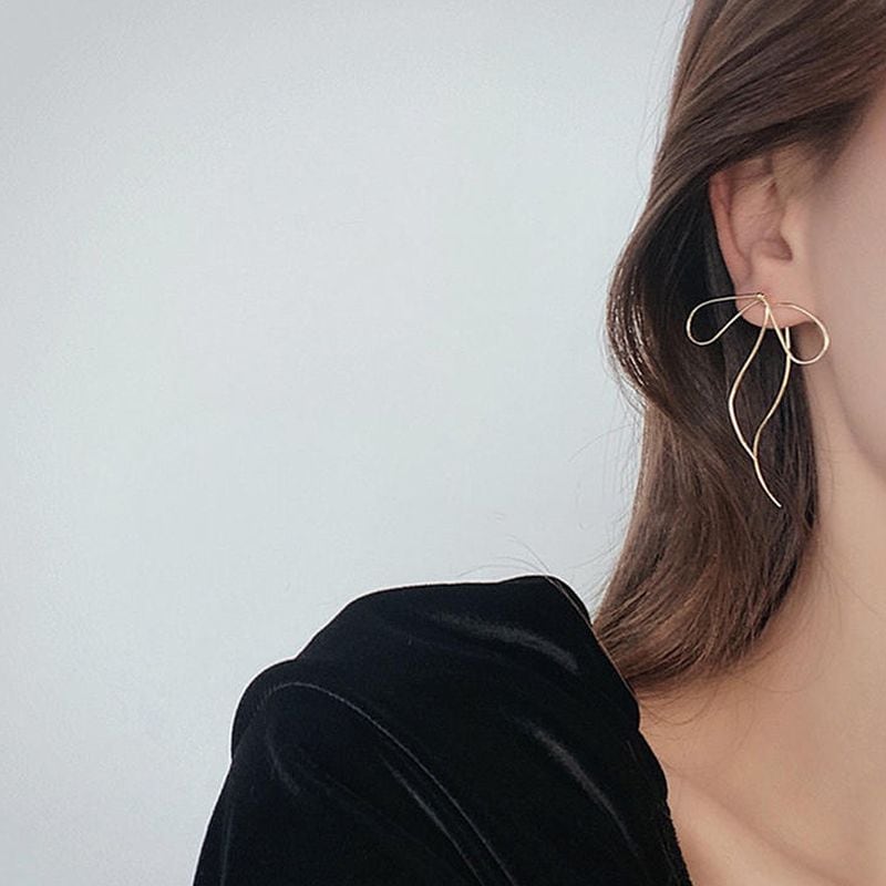 リボンワイヤーピアス 200577 | coto.meki