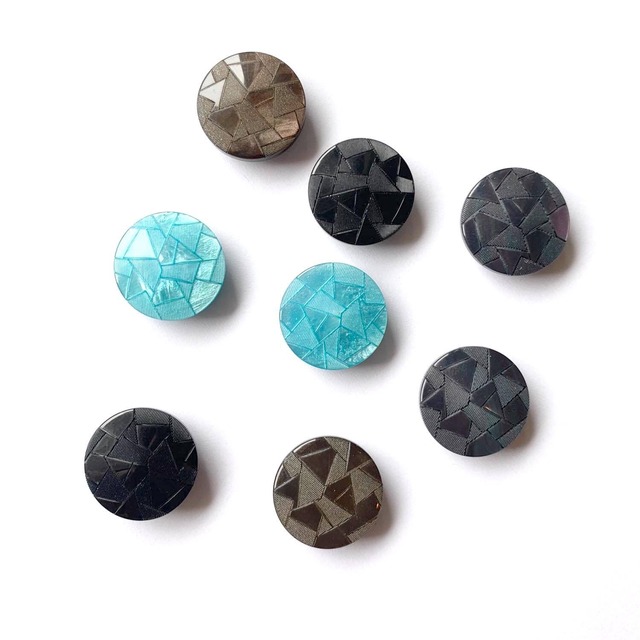 フランスモザイク模様ボタン