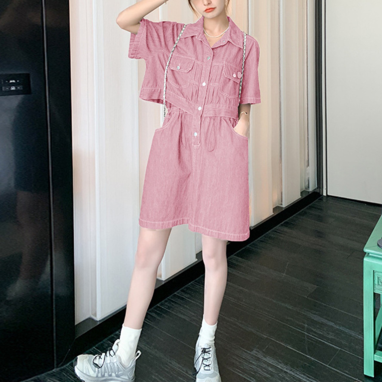 Workwear Denim Dress 5079