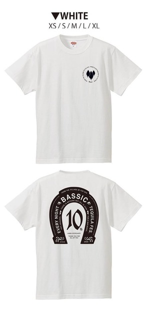 【SALE】Bassic.10thTシャツ【ホワイト】