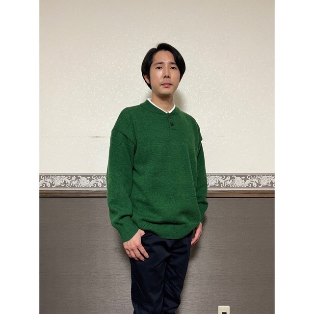 POLO COLLAR KNIT SWEATER (GREEN) 池松匡則着用