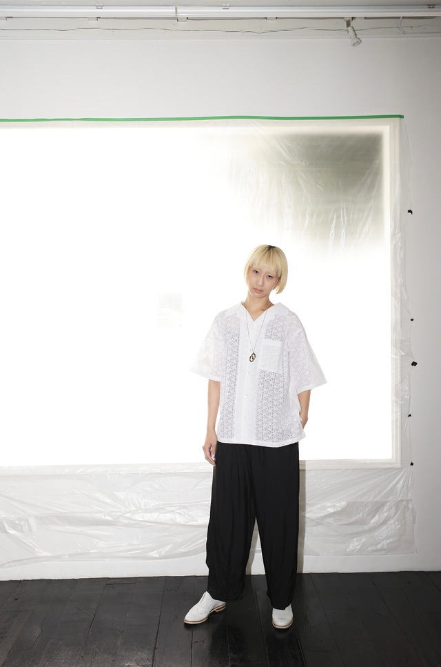 dress.90 open collar shirt lace