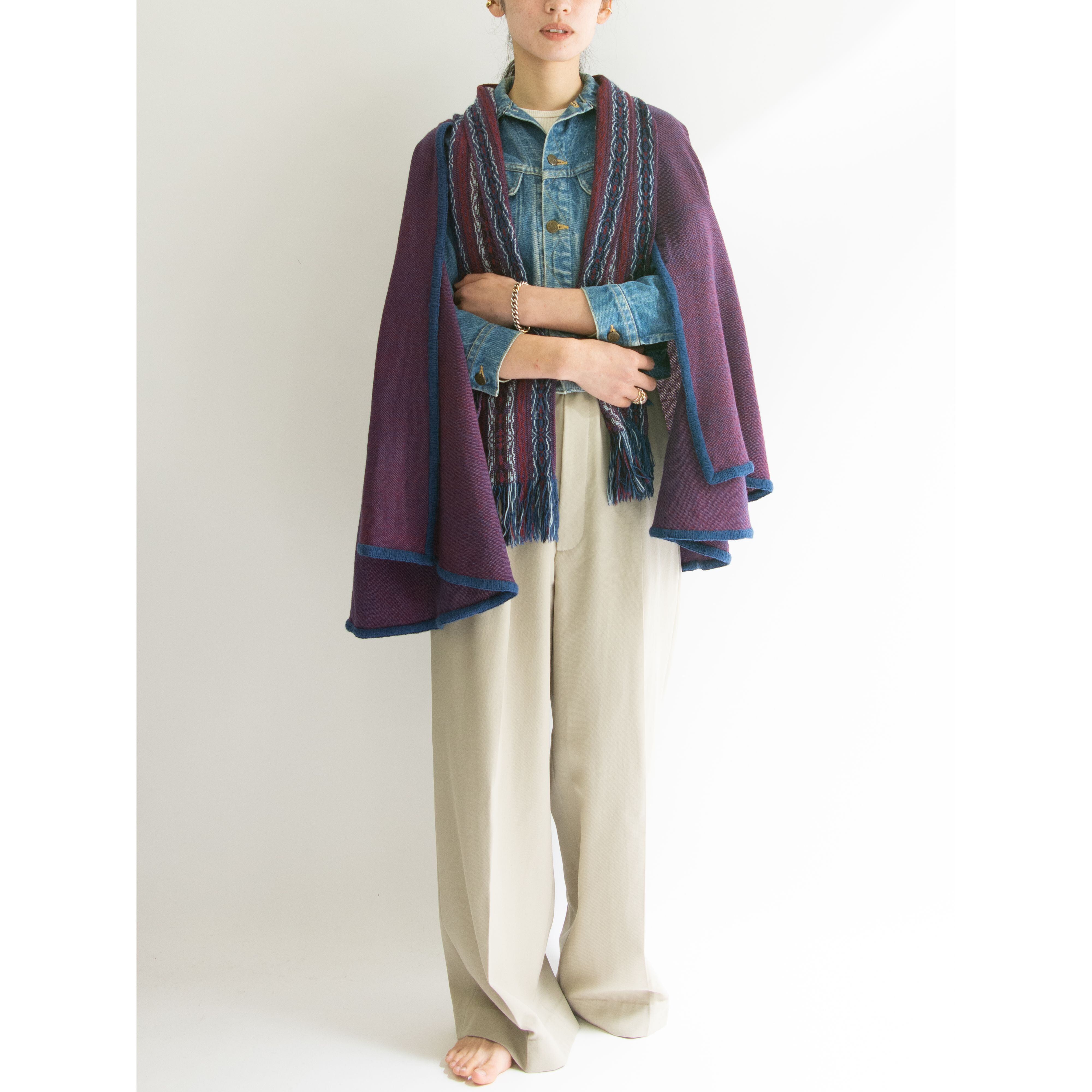 The Spinning Wheel】Made in England 60-70's Handwoven Wool The Spinning Wheel】Made in England 60-70's Handwoven Wool