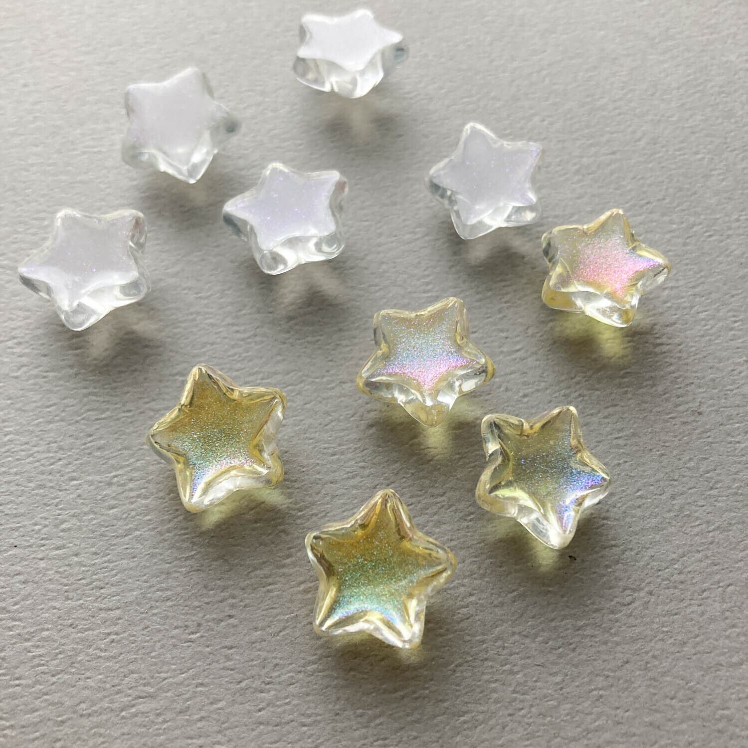 オーロラぷっくり星カボション | Dua-アクセサリーパーツショップ