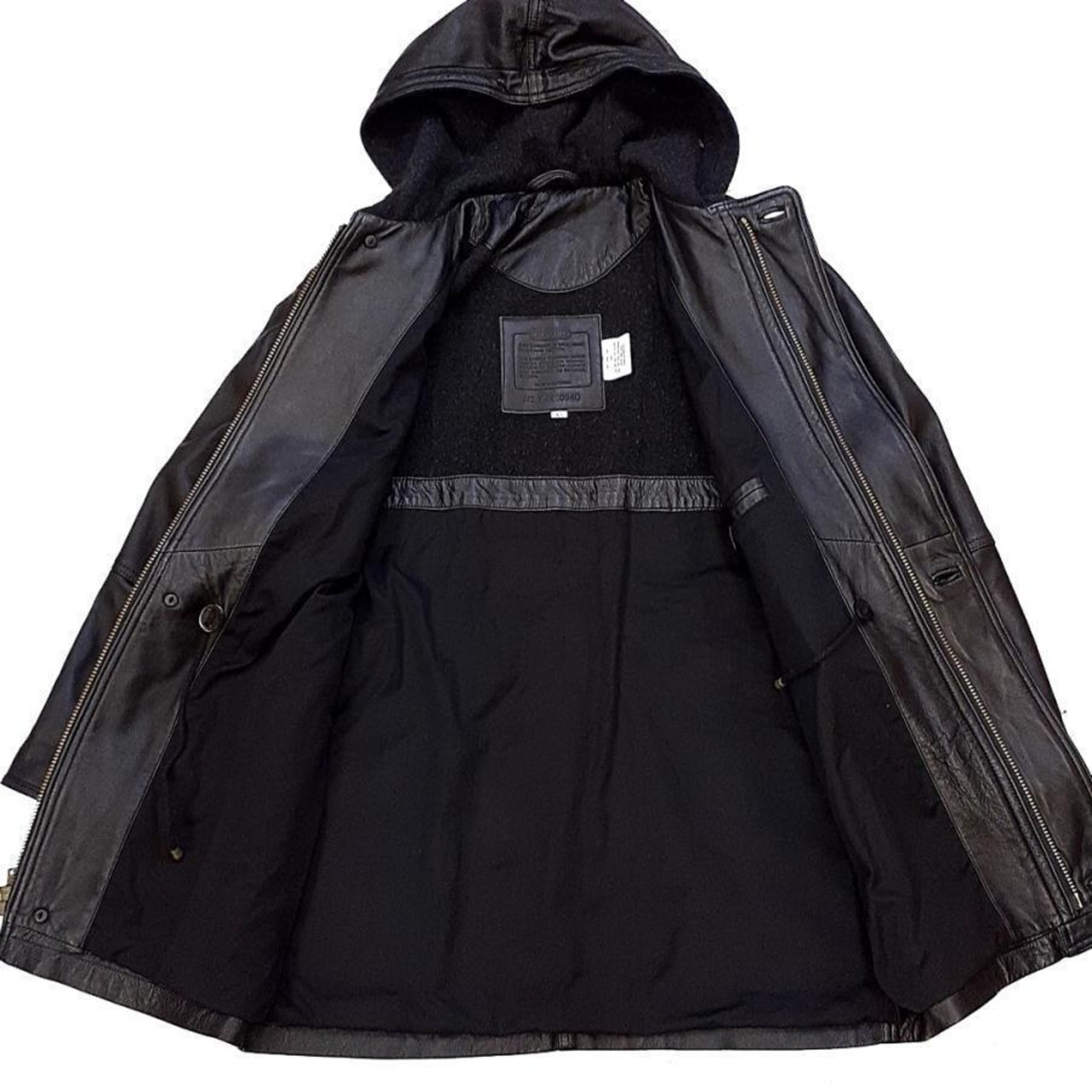 オールドコーチ COACH レザーパーカー コート XS 20-22083350 