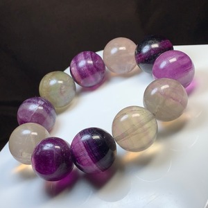 希少な大玉♪パープルグラデーションフローライト ブレスレット