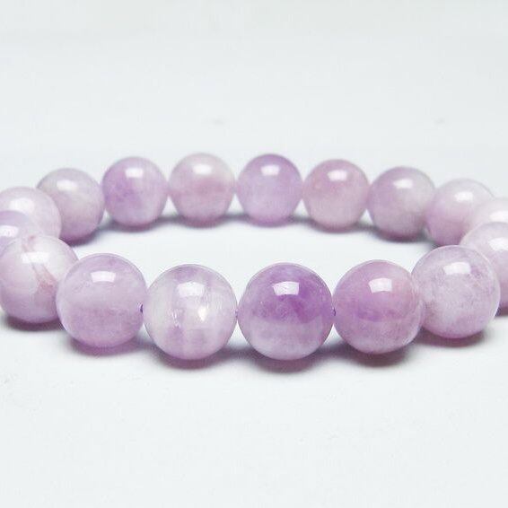 クンツァイト ブレスレット 12mm ミルキークンツァイト ブレス 一点物 メール便可 [M便 1/10] 111-46454