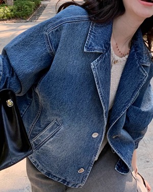 リラックステーラードデニムジャケット A0581