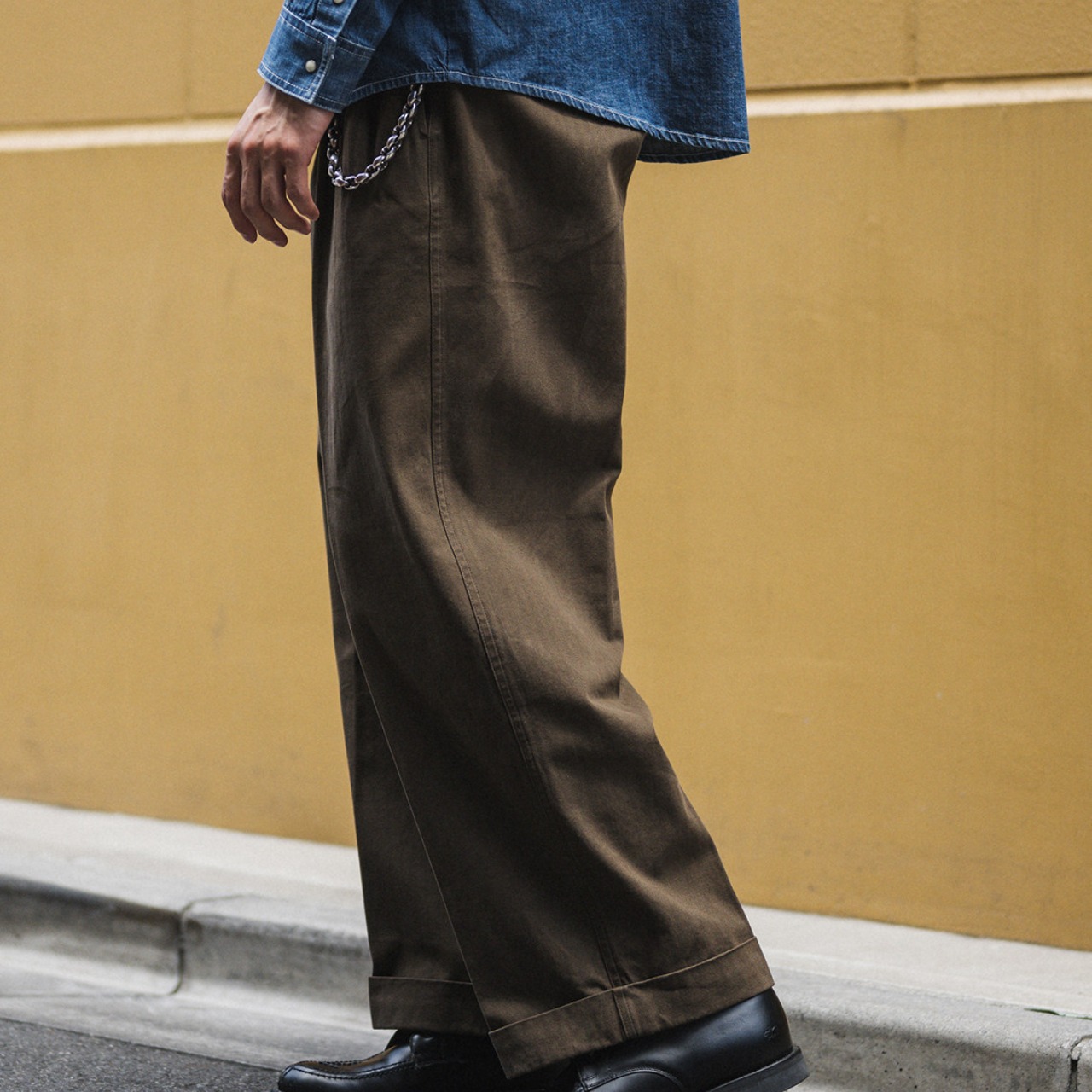 1960sアーミー・ヘリンボーンワイドトラウザー N3584 - 7