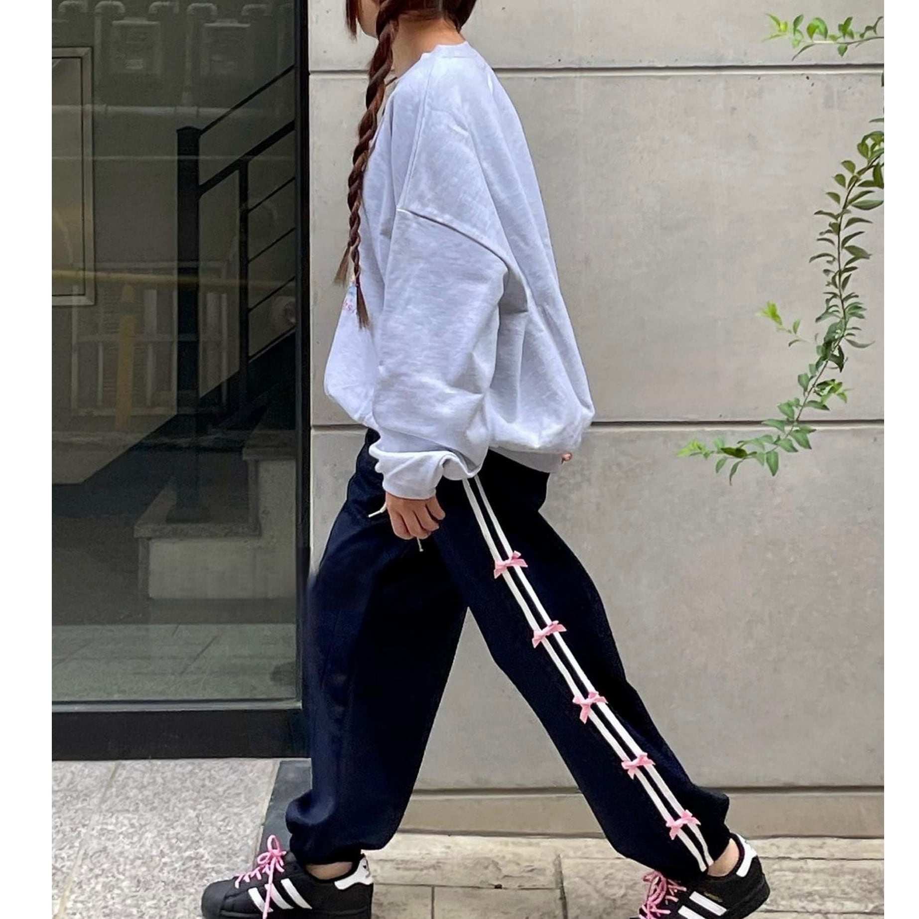 新品】RIBBON RIBBON JERSEY PANTS