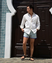 【SUNS】PIPING SATIN BOARDSHORTS［RSW075］