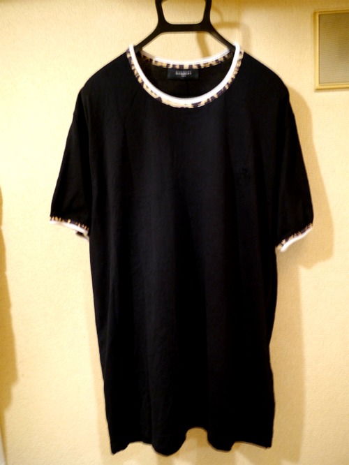 美品★GIVENCHY ジバンシィ レオパ切替 Ｔシャツ カットソー黒★