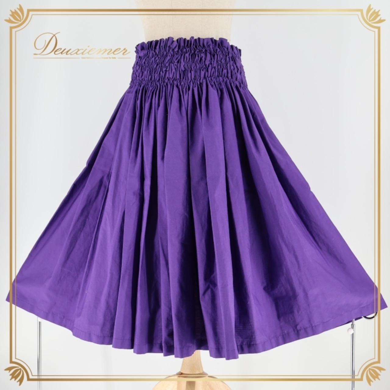 フラダンス 衣装 パウスカート ハレハワイイ パープル系 日本製 無地 シングル シンプル 深い紫 かわいい 華やか 鮮やか 明るい ハワイアン アロハ フラ ダンス レッスン 練習 スカート コスチューム おしゃれ スポーツ おすすめ