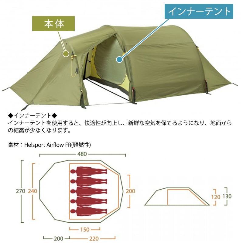 HELSPORT（ヘルスポート）Lofoten Trek 5 Camp ( ロフォーテン トレック 5 キャンプ ) | Greenfield  Store powered by BASE