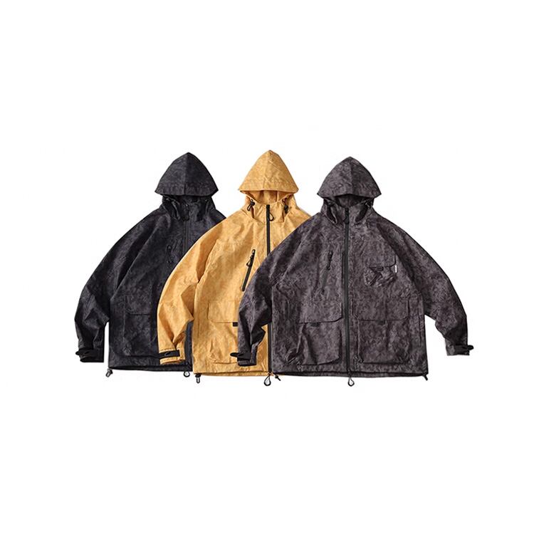 ★MULTI-POCKET CAMOUFLAGE JACKET WITH HOOD　　　A0786
