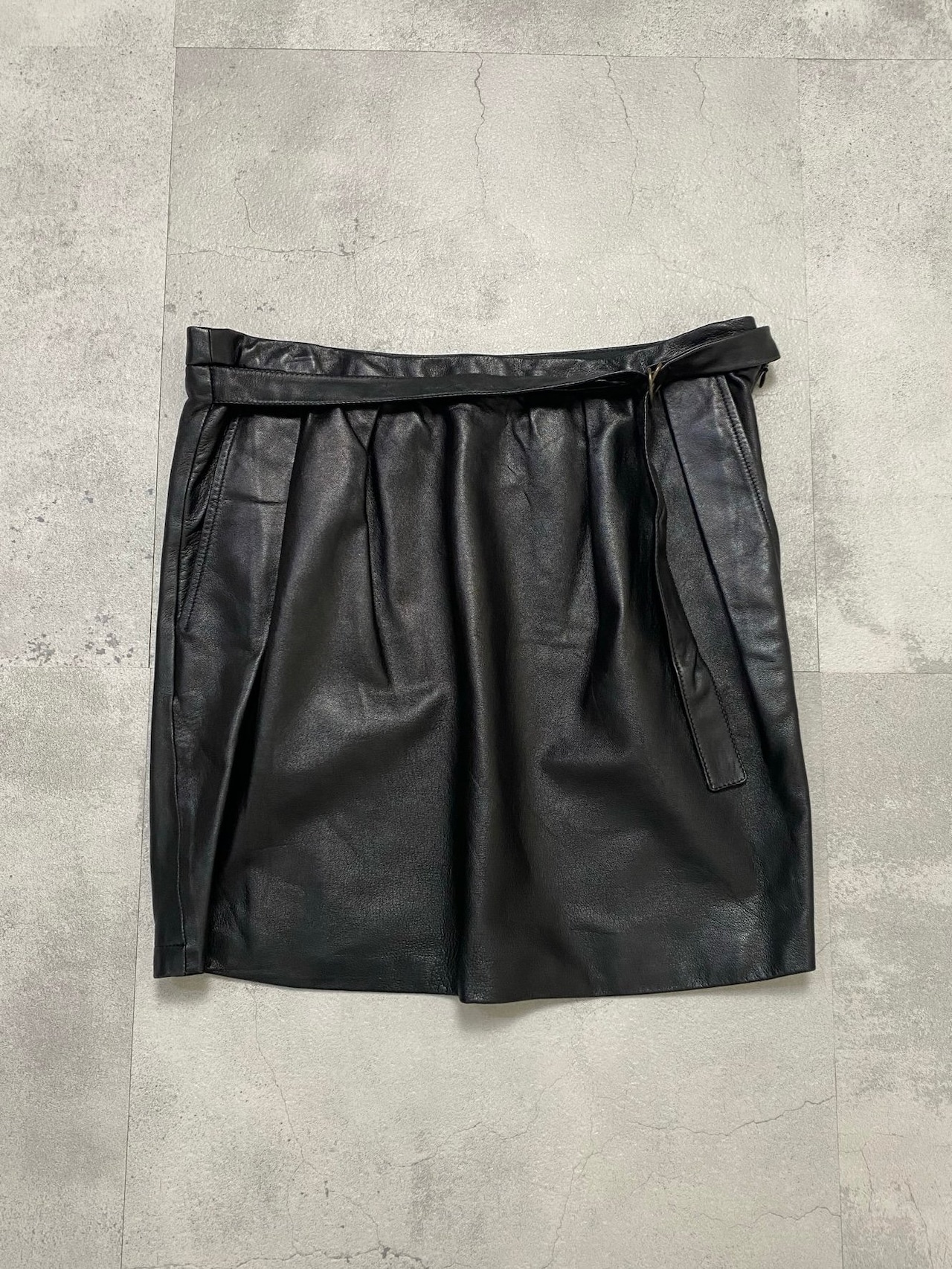 MADE IN BULGARIA lamb leather mini skirt-4213-6