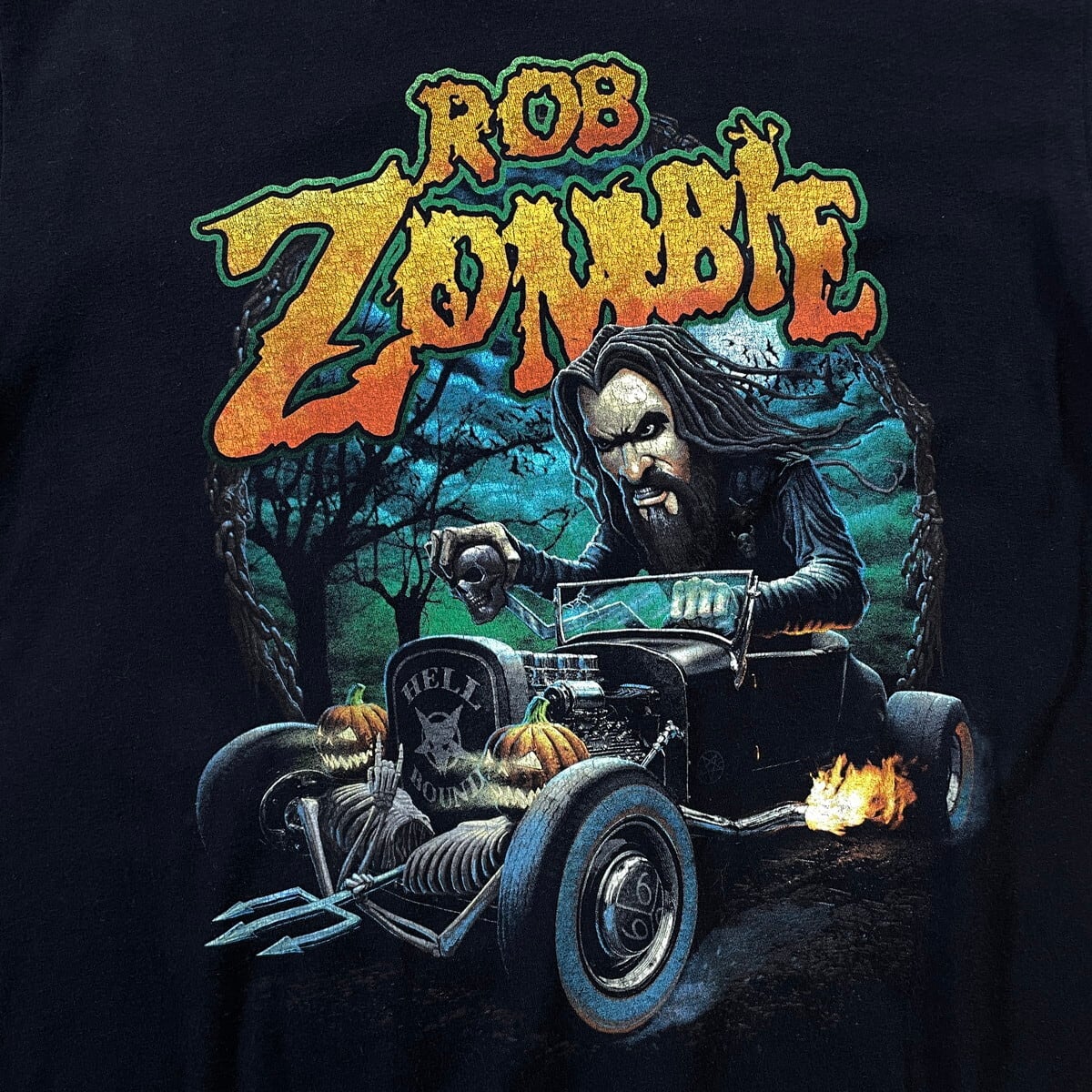 ROB ZOMBIE ロブゾンビ バンドTシャツ メンズL 古着 バンT 黒【Tシャツ