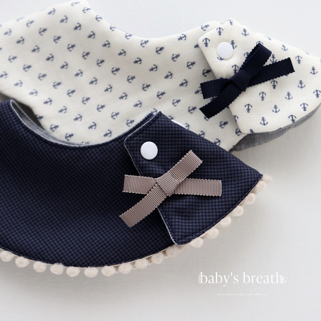 newネイビー⚓️「ギフトセットBOX入り」スタイ2枚