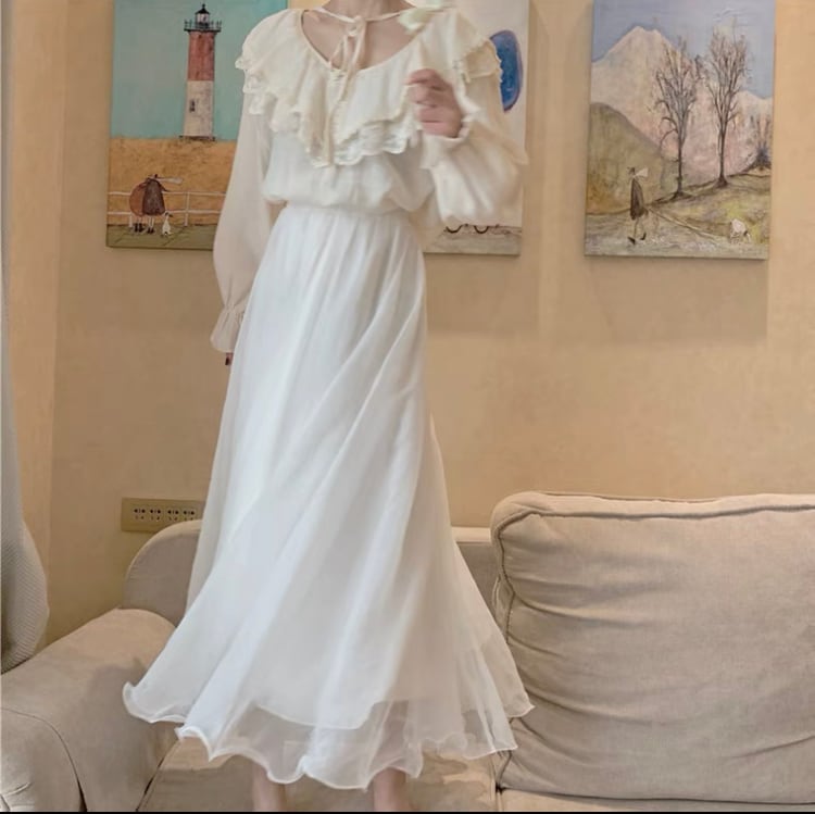 シフォンガーゼ2層スカート212702