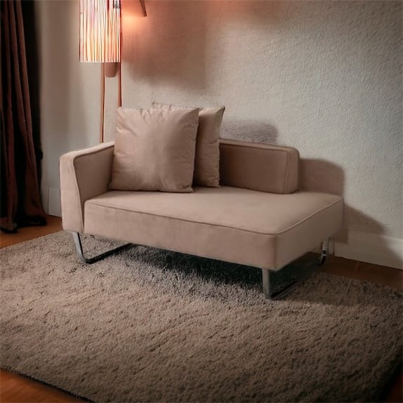 全2カラー【ベロアカウチソファー／クッション付き】 ソファ 2人掛け