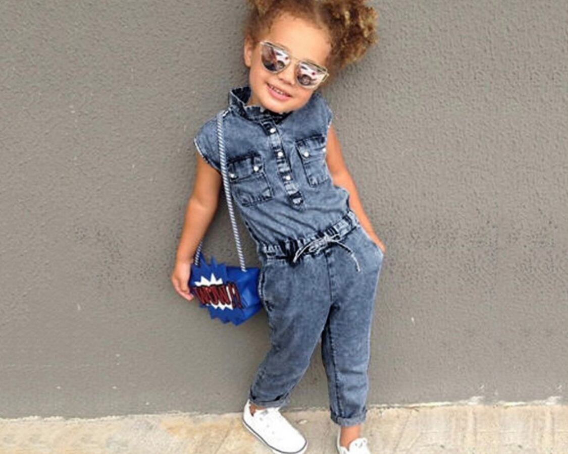 オールインワン / デニム / 女の子 / 〜5才