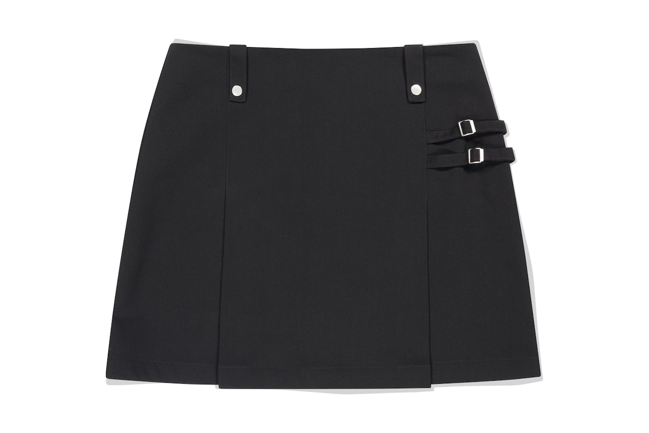 DOUBLE BELTED SKIRT_BLACK