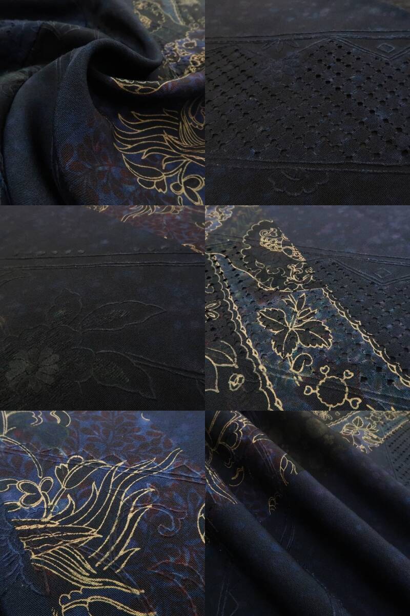 新品 前田仁仙 落款 蘇州刺繍 スワトウ刺繍 着物 仕付け糸付 小紋 4266 新品 前田仁仙 落款 更紗 着物“ようこそ仁仙更紗の世界へ！巡り合う