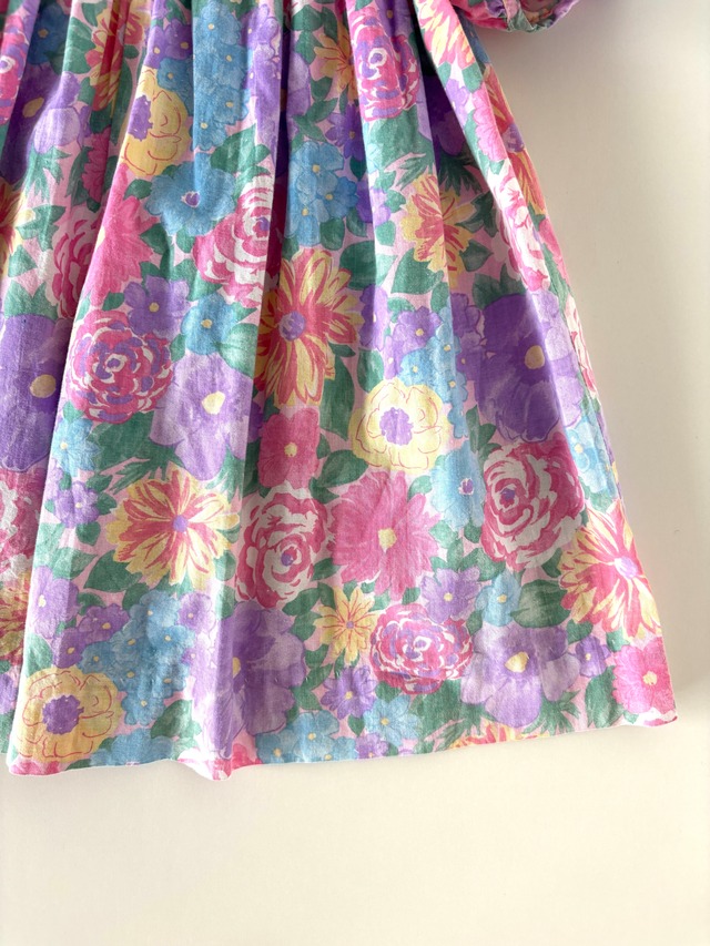 【3T相当・vintage】フローラルdress